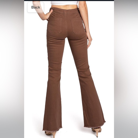 NWT Celebrity Pink Regeneration Mid Rise Flare Jeans Flower Purple in size 9/29 - Picture 2 of 9